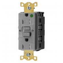 Hubbell Wiring Device-Kellems GFTWRST82SNAPGY - 15A COMM HG SELF TEST TRWR SNAP GFR GRAY