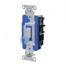 Hubbell Wiring Device-Kellems HBL1201STILC - SP TOG, IND, ST, 15A 120/277V, IL, CLR