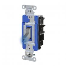 Hubbell Wiring Device-Kellems HBL1201STILGY - SP TOG, IND, ST, 15A 120/277V, IL, GY