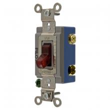 Hubbell Wiring Device-Kellems HBL1203PL - 3 WAY TOG, IND GRD, 15A 120/277V, PL, RD
