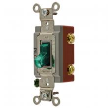 Hubbell Wiring Device-Kellems HBL1221PLG - SP TOG, IND GRD, 20A 120/277V, PL, GRN
