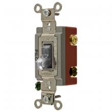 Hubbell Wiring Device-Kellems HBL1223PLC - 3 WAY TOG, IND GRD, 20A 120/277V, PL CLR