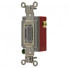 Hubbell Wiring Device-Kellems HBL1557LG - MOM TOG, 20A, 120/277V, SPDT, LK, GY
