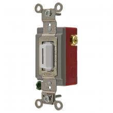 Hubbell Wiring Device-Kellems HBL1557LW - MOM TOG, 20A, 120/277V, SPDT, LK, WH