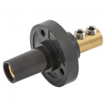 Hubbell Wiring Device-Kellems HBL15FRBK - SINGLE POLE SER 15 RECEP, DBLSET SCR, BK