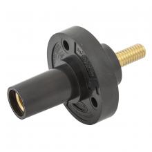 Hubbell Wiring Device-Kellems HBL15FRSBK - SINGLE POLE SER 15 RECEP, STUD, 150A, BK