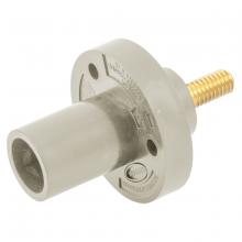 Hubbell Wiring Device-Kellems HBL15MRSW - SINGLE POLE SER 15 INLET, STUD, 150A, WH