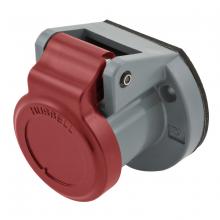 Hubbell Wiring Device-Kellems HBL15NCR - SINGLE POLE SER 15 WP COVER, RED