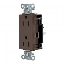 Hubbell Wiring Device-Kellems HBL2152ST - DECO RCPT, IND, SPRG TRM, 15A 125V, BR