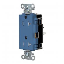 Hubbell Wiring Device-Kellems HBL2162STBLTR - DECO RCPT IND, TR, SPRG TRM 20A 125V, BL