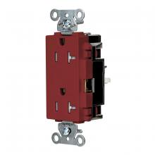 Hubbell Wiring Device-Kellems HBL2162STRTR - DECO RCPT IND, TR, SPRG TRM 20A 125V, RD