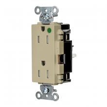 Hubbell Wiring Device-Kellems HBL2172STITR - DECO RCPT HG, TR, SPRG TRM, 15A 125V, IV