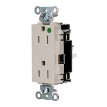 Hubbell Wiring Device-Kellems HBL2172STLA - DECO RCPT, HG, SPRG TRM, 15A 125V, LA