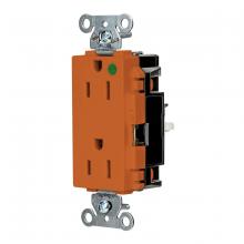 Hubbell Wiring Device-Kellems HBL2172STO - DECO RCPT, HG, SPRG TRM, 15A 125V, OR