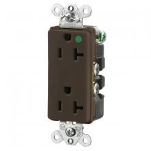 Hubbell Wiring Device-Kellems HBL2182 - STYLE HG DUP RCPT, 20A 125V, 5-20R, BR