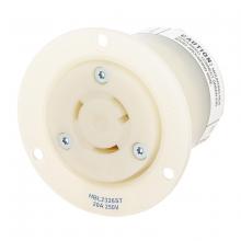 Hubbell Wiring Device-Kellems HBL2326ST - LKG FLG-RCPT, 20A 250V, L6-20R, WH, SP T