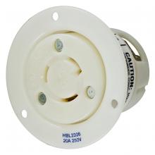 Hubbell Wiring Device-Kellems HBL2326 - LKG FLG-RCPT, 20A 250V, L6-20R, WH