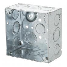 Hubbell Wiring Device-Kellems HBL232 - 4SQ BOX WELDED 2-1/8 DEEP 1/2-3/4 TKO