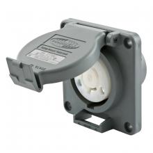 Hubbell Wiring Device-Kellems HBL2330SW - LKG+WT+S/SHRD+RCPT,+20A+277V,+L7+20R,GY