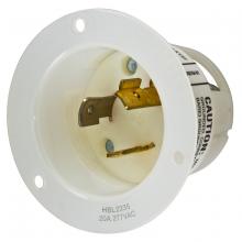 Hubbell Wiring Device-Kellems HBL2335 - LKG FLG-INLT, 20A 277V, L7-20P, WH