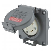 Hubbell Wiring Device-Kellems HBL2340SW - LKG WT S/SHRD RCPT, 20A 480V, L8-20R,GY