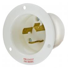 Hubbell Wiring Device-Kellems HBL2345 - LKG FLG-INLT, 20A 480V, L8-20P, WH