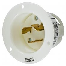 Hubbell Wiring Device-Kellems HBL2355 - LKG FLG-INLT, 20A 600V, L9-20P, WH