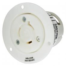 Hubbell Wiring Device-Kellems HBL2356 - LKG FLG-RCPT, 20A 600V, L9-20R, WH