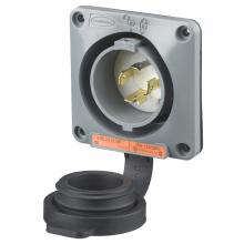 Hubbell Wiring Device-Kellems HBL2415SW - LKG WT S/SHRD FL-INLT,20A125/250V,L5-20P