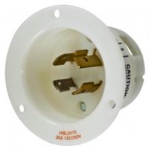 Hubbell Wiring Device-Kellems HBL2415 - LKG FLG-INLT, 20A 125/250V, L14-20P, WH