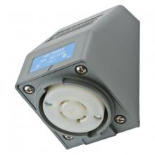 Hubbell Wiring Device-Kellems HBL2420AR - LKG S/SHRD RCPT, L15-20R, ANG SRF MT,GY