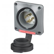 Hubbell Wiring Device-Kellems HBL2435SW - LKG WT S/SHRD INLET, 20A3P 480V,L16-20P
