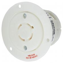 Hubbell Wiring Device-Kellems HBL2436 - LKG FLG-RCPT, 20A 3P 480V, L16-20R, WH