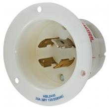 Hubbell Wiring Device-Kellems HBL2445 - LKG FLG-INLT, 20A 120/208V, L18-20P, WH