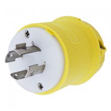 Hubbell Wiring Device-Kellems HBL24CM11 - LKG PLUG, CM, 20A 125/250V, L14-20P, YL