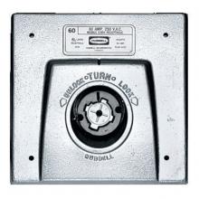 Hubbell Wiring Device-Kellems HBL25503 - H/LOCK RCPT, 2P3W, 50A 250V, X-RAY, CAST