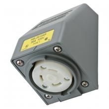 Hubbell Wiring Device-Kellems HBL2610AR - LKG S/SHRD RCPT, L5-30R, ANG SRF MT,GY