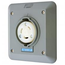 Hubbell Wiring Device-Kellems HBL2620SR2 - LKG S/SHRD RCPT, L6-30R, 2G SURF MT,GY