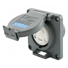 Hubbell Wiring Device-Kellems HBL2620SW - LKG WT S/SHRD RCPT, 30A 250V, L6-30R,GY