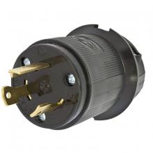 Hubbell Wiring Device-Kellems HBL2621BK - LKG PLUG, 30A 250V, L6-30P, BK