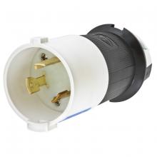 Hubbell Wiring Device-Kellems HBL2621S - LKG S/SHRD PLUG, 30A 250V, L6-30P, B/W