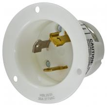 Hubbell Wiring Device-Kellems HBL2635 - LKG FLG-INLT, 30A 277V, L7-30P, WH