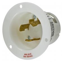Hubbell Wiring Device-Kellems HBL2645 - LKG FLG-INLT, 30A 480V, L8-30P, WH