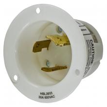 Hubbell Wiring Device-Kellems HBL2655 - LKG FLG-INLT, 30A 600V, L9-30P, WH
