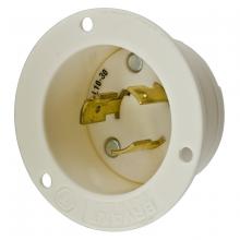 Hubbell Wiring Device-Kellems HBL2665 - LKG FLG INLT, 30A 125/250V, L10-30P, WH