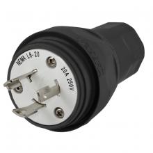 Hubbell Wiring Device-Kellems HBL26W48BK - PLUG, NEMA L6-20P, 20A 250V, BK