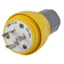 Hubbell Wiring Device-Kellems HBL26W48 - PLUG, NEMA L6-20P, 20A 250V, YL