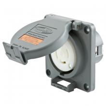 Hubbell Wiring Device-Kellems HBL2710SW - LKG WT S/SHRD RCPT, 30A125/250V,L14-30R