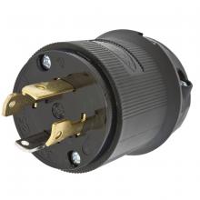 Hubbell Wiring Device-Kellems HBL2711BK - LKG PLUG, 30A 125/250V, L14-30P, BK