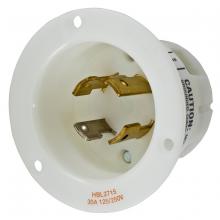 Hubbell Wiring Device-Kellems HBL2715 - LKG FLG-INLT, 30A 125/250V, L14-30P,WH